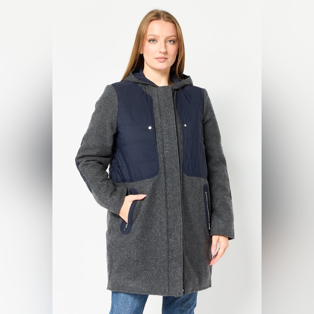 Lacoste Wool Textured Jacket Coat Size 38 (Medium)